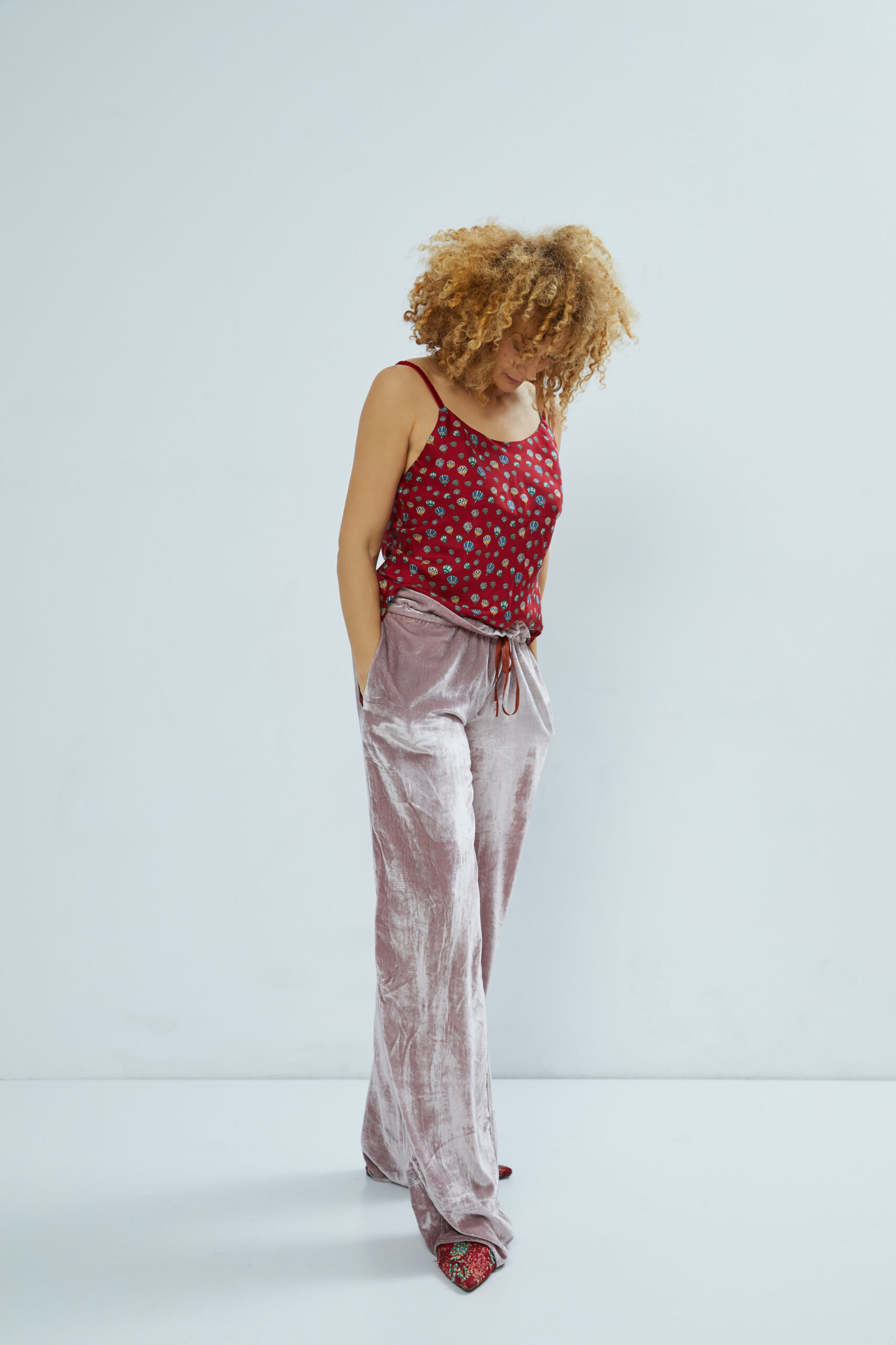 Pantaloni Velvet Rose